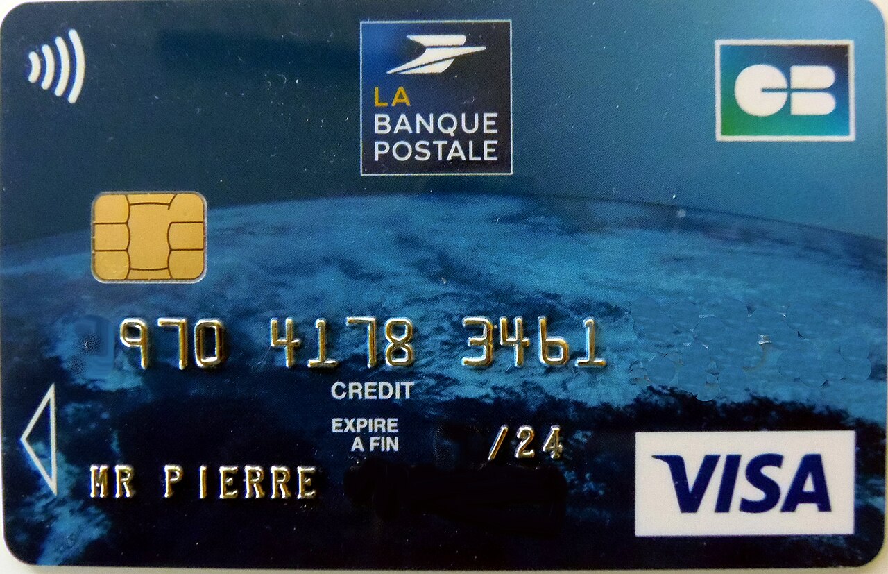 Carte bancaire de la Banque Postale. (non valide)